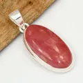 Pendentif ovale Rhodochrosite gel qualité AAA - Bijoux en Rhodochrosite