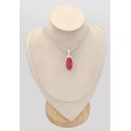 Pendentif Rhodochrosite gel AAA ovale – Argent 925