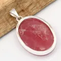 Pendentif argent Rhodochrosite gel qualité AAA - Bijoux en Rhodochrosite