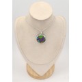 Pendentif Turquoise Mohave tricolore · Argent 925 · pierre stabilisée
