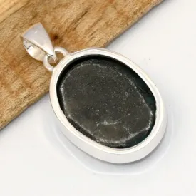 Pendentif ovale Turquoise avec Pyrite - Bijoux en Turquoise Iranienne (Nishapur)