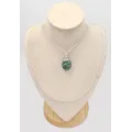 Pendentif ovale Turquoise avec Pyrite - Bijoux en Turquoise Iranienne (Nishapur)