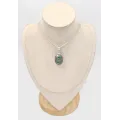 Pendentif ovale Authentique Turquoise d'Orient - Bijoux en Turquoise Iranienne (Nishapur)