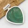 Pendentif Authentique Malachite Péridot grade AAA - Pendentifs pierres naturelles