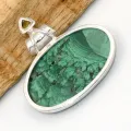 Pendentif Authentique Malachite Péridot facetté - Pendentifs pierres naturelles