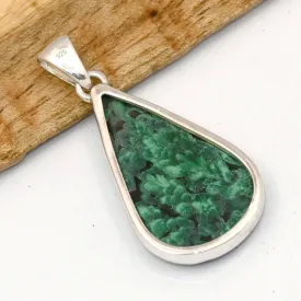 Pendentif Authentique Malachite forme goutte - Pendentifs pierres naturelles