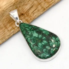 Pendentif Authentique Malachite forme goutte - Pendentifs pierres naturelles