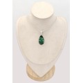 Pendentif Authentique Malachite plume - Pierre rare - Pendentifs pierres naturelles
