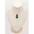 Pendentif Authentique Malachite plume - Pierre rare - Pendentifs pierres naturelles