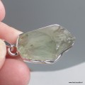 Pendentif Prasiolite brute · Améthyste verte · Argent 925 poinçonné