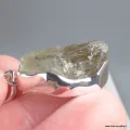 Pendentif argent Améthyste verte brute serti clos - Pendentifs pierres naturelles