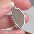Pendentif argent Améthyste verte brute serti clos - Pendentifs pierres naturelles