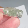 Pendentif argent Améthyste verte brute serti griffes - Pendentifs pierres naturelles