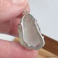 Pendentif argent Améthyste verte brute serti griffes - Pendentifs pierres naturelles