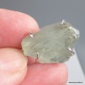 Pendentif Prasiolite brute argent 925 serti griffes - Pendentifs pierres naturelles