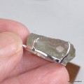 Pendentif Prasiolite brute argent 925 serti griffes - Pendentifs pierres naturelles