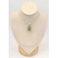 Pendentif Prasiolite brute argent 925 serti griffes - Pendentifs pierres naturelles