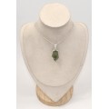 Pendentif Prasiolite brute · Améthyste verte · Argent 925 poinçonné