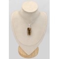 Agate du Montana naturelle – pendentif rectangulaire argent 925
