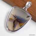 Grand Pendentif Montana authentique semi-ovale - Bijoux en Agate