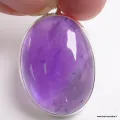 Pendentif améthyste naturelle cabochon grade AAA - Pendentifs pierres naturelles