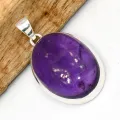 Pendentif améthyste naturelle cabochon grade AAA - Pendentifs pierres naturelles