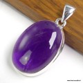 Pendentif Améthyste naturelle AAA · monture argent - Pendentifs pierres naturelles