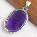 Pendentif Améthyste naturelle AAA · monture argent - Pendentifs pierres naturelles
