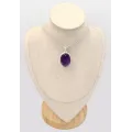 Pendentif Améthyste naturelle AAA · monture argent - Pendentifs pierres naturelles