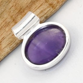 Pendentif Améthyste AAA & Péristérite · argent 925 · petit format