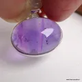 Petit Pendentif Améthyste et Péristérite cabochon - Pendentifs pierres naturelles