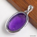 Pendentif pierre Améthyste cabochon grade AAA - Pendentifs pierres naturelles