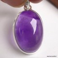 Pendentif pierre Améthyste cabochon grade AAA - Pendentifs pierres naturelles