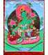 Tangka tibétain peinture Tara Verte Tentures tibétaines Bouddha TANGTV
