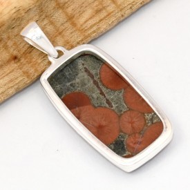 Pendentif Obsidienne Peanut (cacahuète) rectangulaire - Bijoux en Obsidienne Peanut