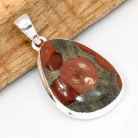 Pendentif Obsidienne Peanut (cacahuète) forme libre - Bijoux en Obsidienne Peanut