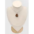 Pendentif Obsidienne Peanut (cacahuète) forme libre - Bijoux en Obsidienne Peanut