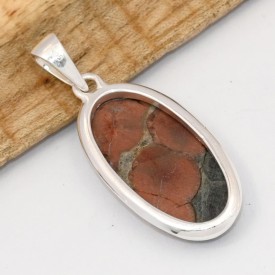 Pendentif Obsidienne Peanut (cacahuète) ovale - Bijoux en Obsidienne Peanut