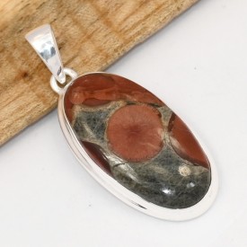 Pendentif Obsidienne Peanut (cacahuète) ovale - Bijoux en Obsidienne Peanut