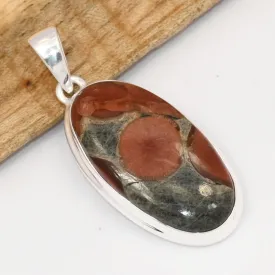 Pendentif Obsidienne Peanut (cacahuète) ovale - Bijoux en Obsidienne Peanut