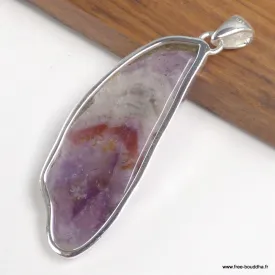 Pendentif Cacochynite Cacoxenite Super seven tranche 6,4 cm - Bijoux en Cacochynite Super Seven