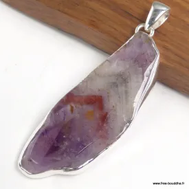 Pendentif Cacochynite Cacoxenite Super seven tranche 6,4 cm - Bijoux en Cacochynite Super Seven