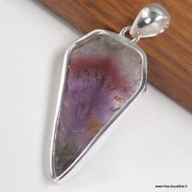 Pendentif Cacochynite Cacoxenite tranche en pointe - Bijoux en Cacochynite Super Seven