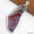 Grand pendentif Cacochynite Cacoxenite Super Seven 5,9 cm argent 925