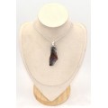 Grand pendentif Cacochynite Cacoxenite Super Seven 5,9 cm argent 925