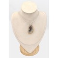 Pendentif Agate de Botswana naturelle tranche - Bijoux en Agate de Botswana
