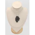 Pendentif Agate de Botswana naturelle gris taupe - Bijoux en Agate de Botswana