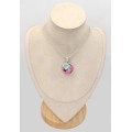 Pendentif Turquoise Nevada Candy rose en argent 925 poinconne
