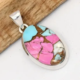 Pendentif Turquoise du Nevada ovale - Bijoux en Turquoise