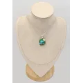 Pendentif Turquoise du Nevada Peacock rectangulaire - Bijoux en Turquoise